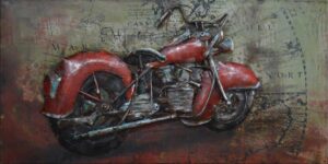 art metal moto rouge