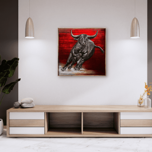 Tableau métal Déco Taureau El Matador