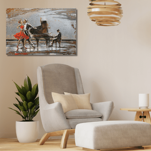 Tableau métal Danse sensuelle