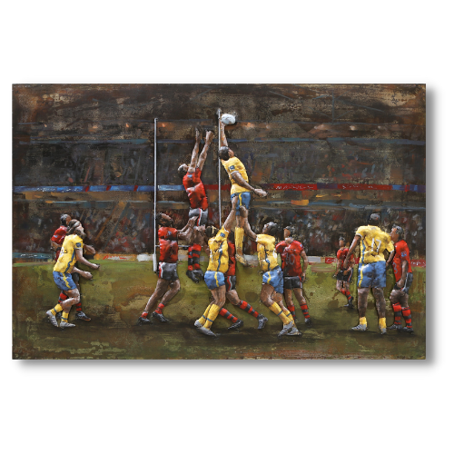 Tableau métal Rugby