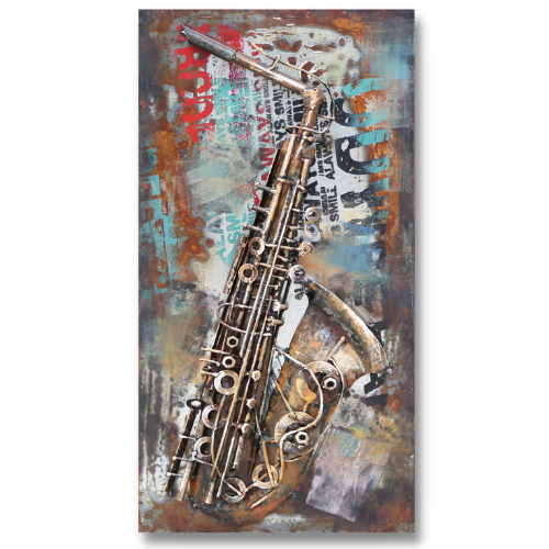 Tableau métal Saxo Folie
