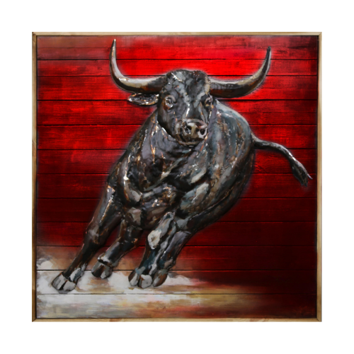 Tableau métal Déco Taureau El Matador