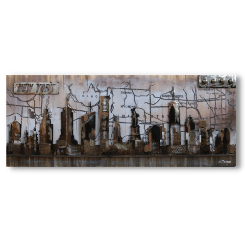 Tableau métal New-York