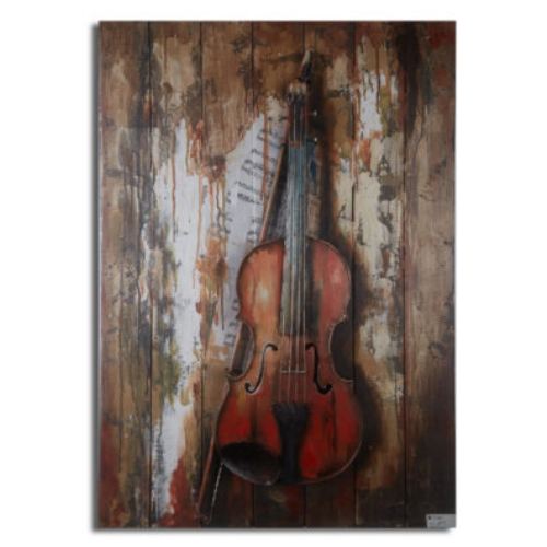 Tableau métal Violon