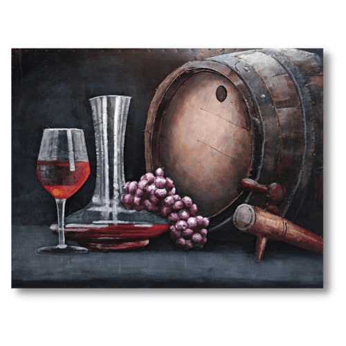 Tableau métal Le Vin Rouge