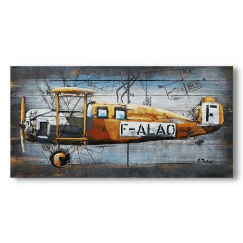 Tableau métal Bi Plan Jaune