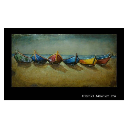 Tableau métal Les Pirogues