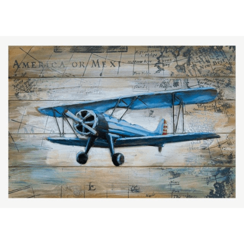 Tableau métal Bi Plan Bois Bleu