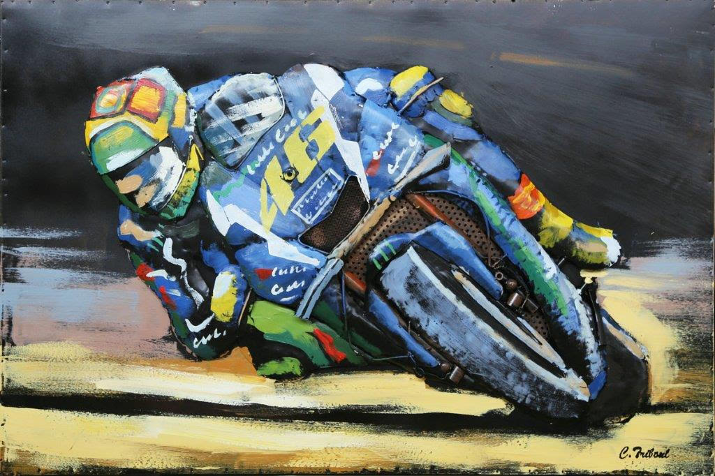 Tableau moto Métal pour salon