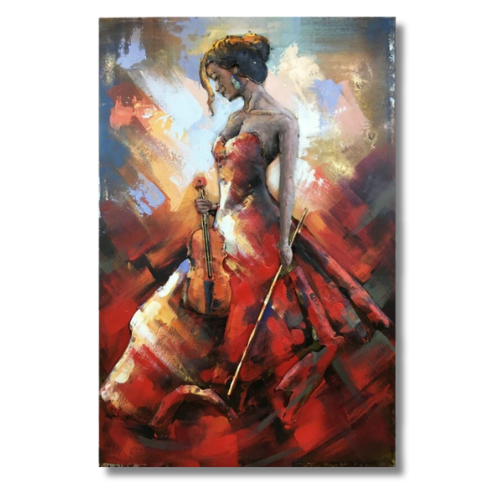 Tableau métal VIOLONISTE