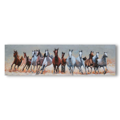 Tableau métal Chevaux aux galops