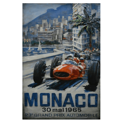 Grande déco murale moto ancienne en relief avec horloge 120 cm