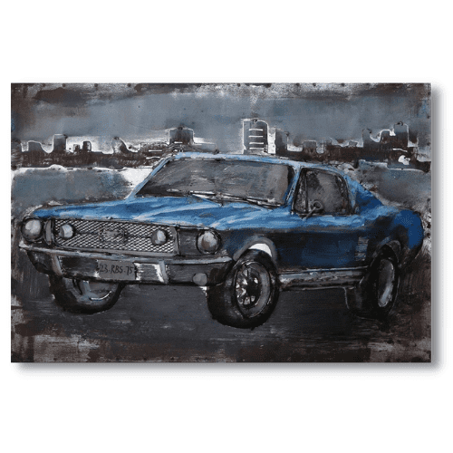Tableau métal La mustang vintage