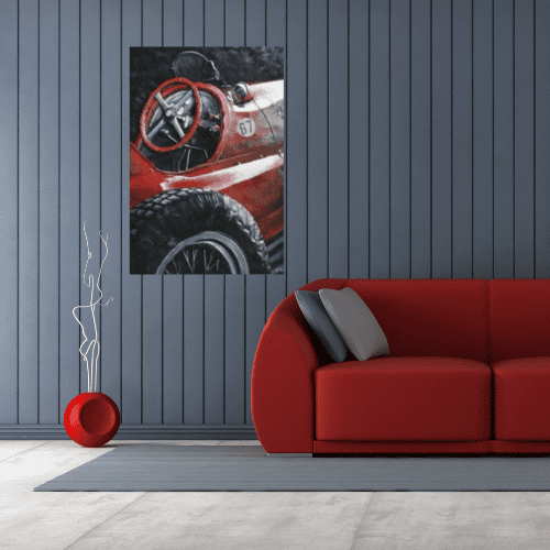 Tableau métal Au volant de ma Ferrari