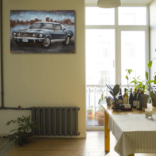 Tableau métal La mustang vintage
