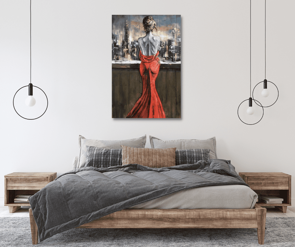 Tableau métal la femme fatale