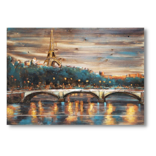 Tableau métal vue sur la Tour Eiffel