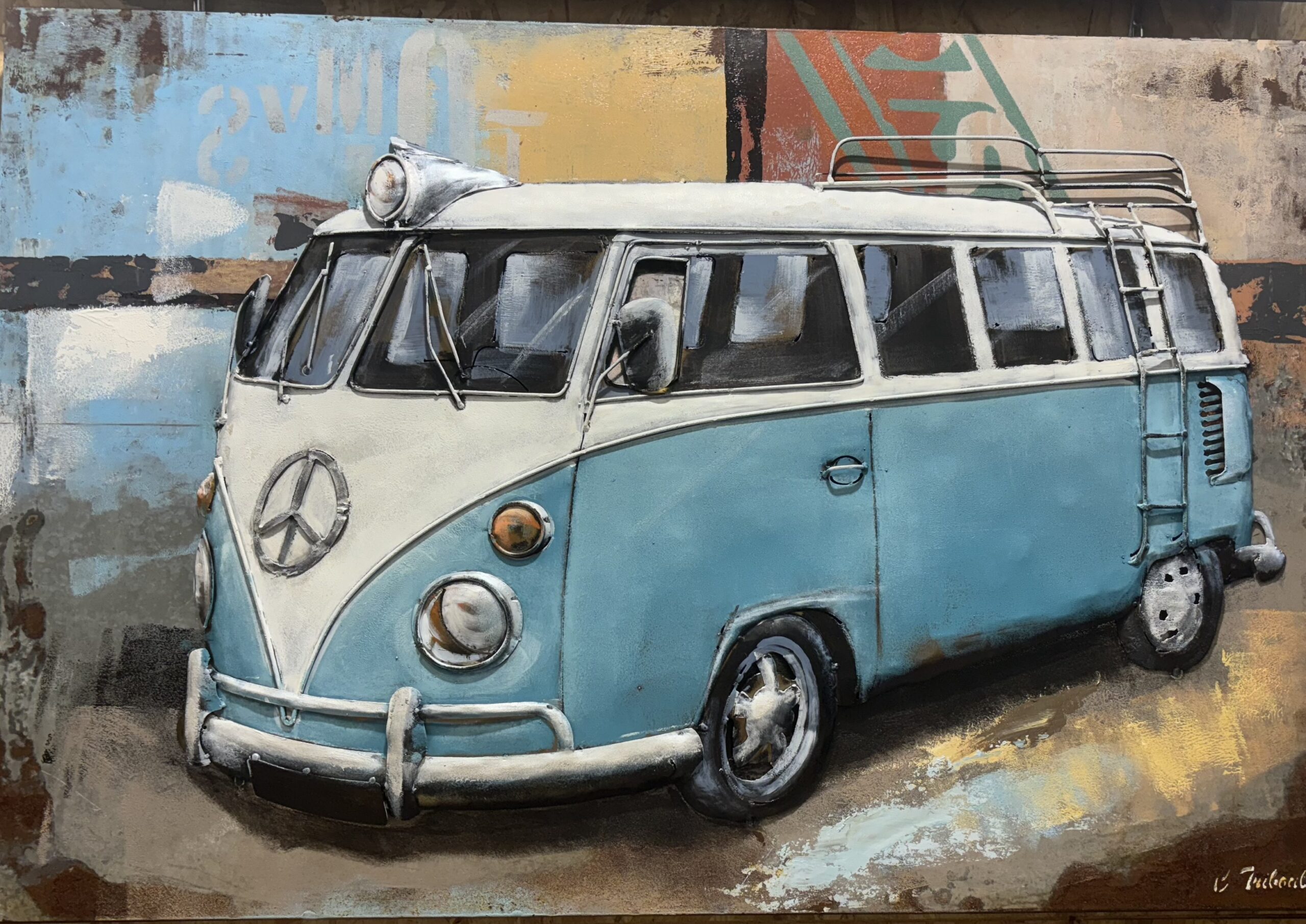 Tableau métal Tableaux métal et bois en relief par Cadres Concept Tableaux métal et bois en relief par Cadres Concept