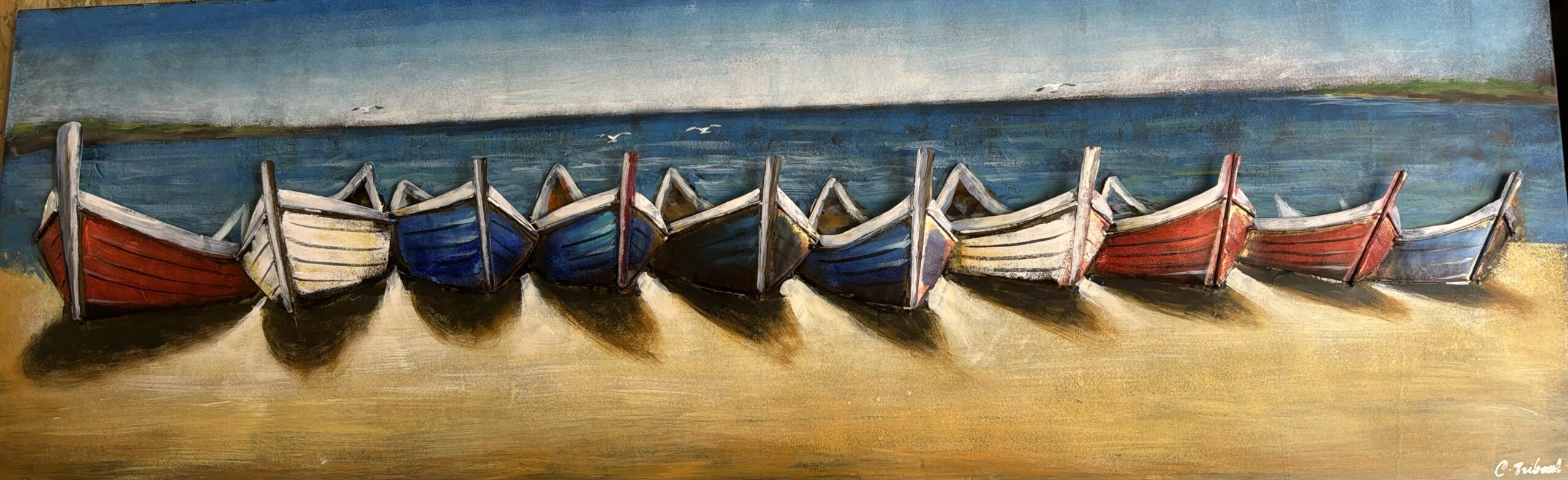 Les barques sur la plage