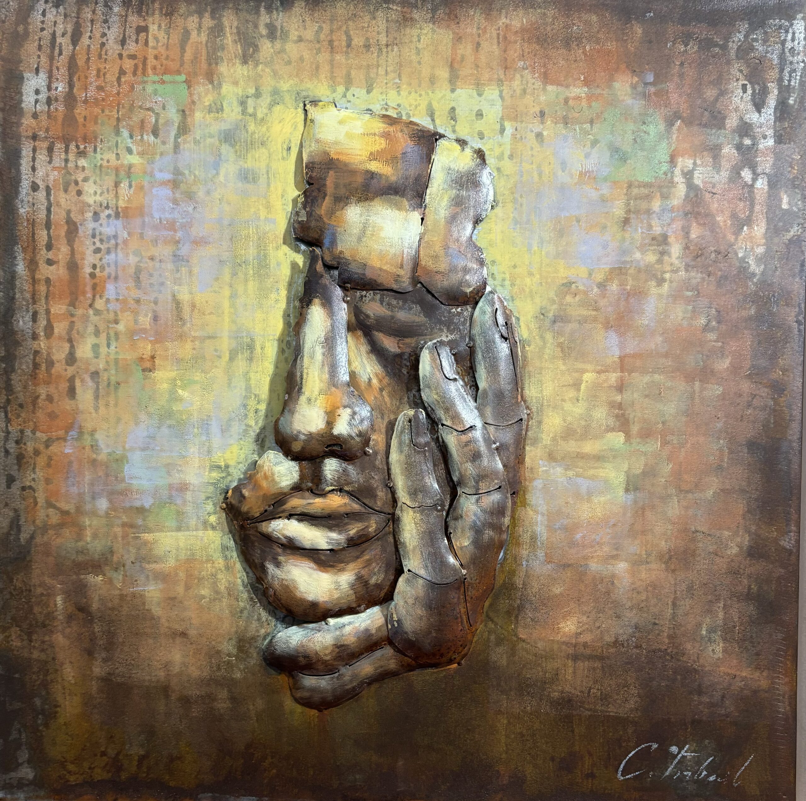 Tableau métal Tableaux métal et bois en relief par Cadres Concept Tableaux métal et bois en relief par Cadres Concept